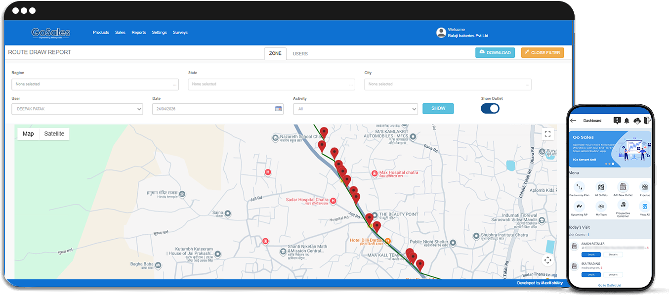 GoSales Field Force Dashboard